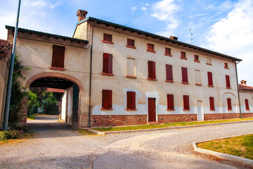 View on the historic architecture in Italy on a sunny day.