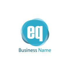 Initial Letter EQ Logo Template Design