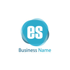 Initial Letter ES Logo Template Design