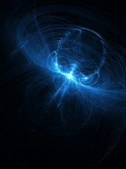 abstract background, light effects in a dark space, digital illustration