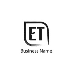 Initial Letter ET Logo Template Design