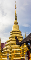 Fototapeta premium Thai temple roof, outdoor