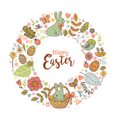 Cute Easter festive frame