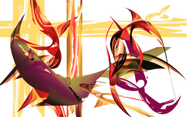 ink shapes fish design