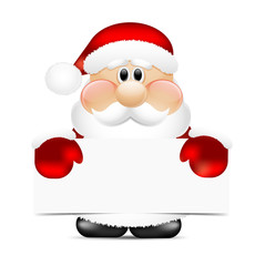 Santa Clause with empty banner