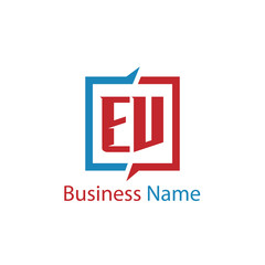 Initial Letter EV Logo Template Design