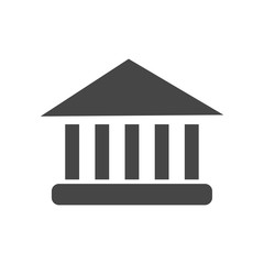 Bank building icon, Bank building logo