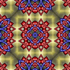 abstrakt fraktal symmetrisch nahtlos muster