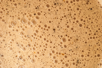 bubbles of chocolate dough