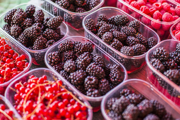 Berry fruits on the market