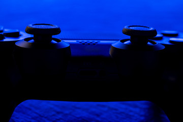 Video game controller night with lights © Tom Eversley