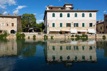 Fototapeta premium medieval village Bagno Vignoni, Tuscany, Italy