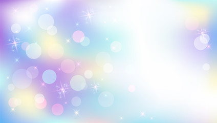 Fantasy background with sparkle stars in which unicorn dwells