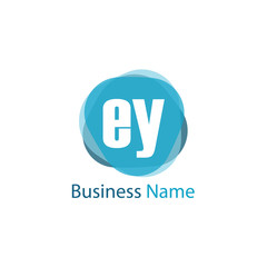 Initial Letter EY Logo Template Design