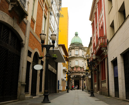 Santos, S&atilde;o Paulo, Brazil - September, 2018: Coffee Museum/ Coffee Stock Exchange Building/ November XV street - Museu do Caf&eacute;/Bolsa do Caf&eacute;