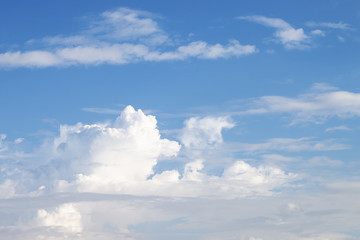 Beautiful white clouds in the sky.