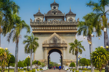 Obraz premium Patuxay Monument in the capital of Laos - Vientiane