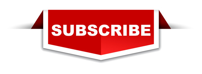 red and white banner subscribe