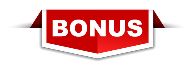 red and white banner bonus