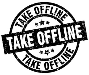 take offline round grunge black stamp