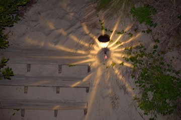 outdoor light star design by sandy beach steps