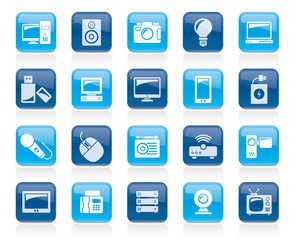 Technology and multimedia devices icons - vector icon set