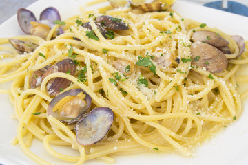 pasta e vongole tipico piatto della cucina italiana