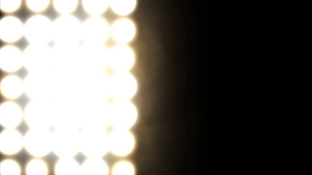 Stage lights. Close-up. Floodlight Lights Flashing Wall .