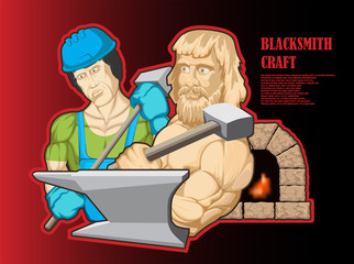 Illustration of a brutal blacksmith