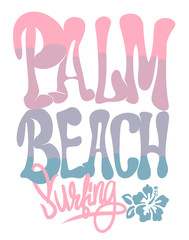 Palm Beach California T-Shirt graphic vector illustration