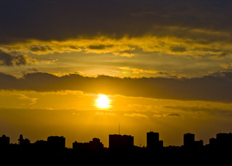 Sunset, evening sky, Maputo city, Mozambique, Africa
