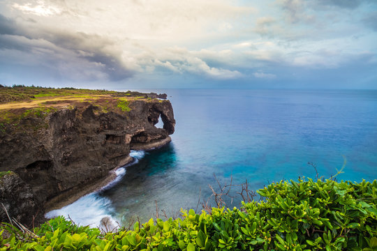 Manzamo Cape in Okinawa, Japan