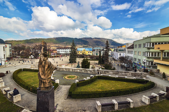 The square Andreja Hlinku in Zilina - Slovak Republic