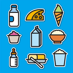 milk products stickers