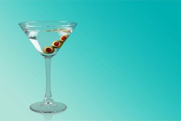 Martini coctail isolated  on white