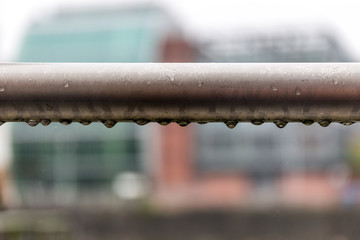 Water drops on pipe