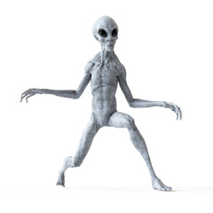 3d rendered illustration of a humanoid alien