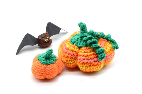 Crochet fruits and vegetables in a Basket.