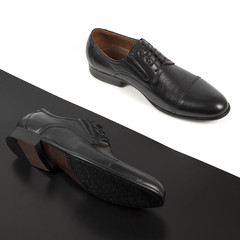 The black man's shoes isolated on white background.