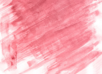 Red brushes abstract watercolor background.