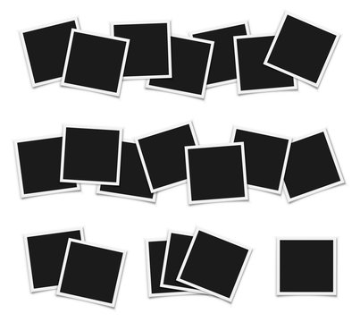 Collage Template Photo Frames Set. Vector