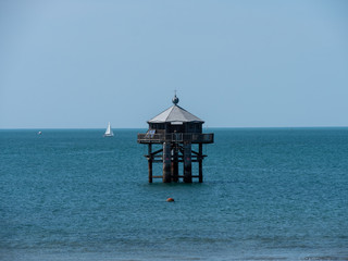 Lighthouse at the end of the world (Phare du bout du monde) in La Rochelle, France.