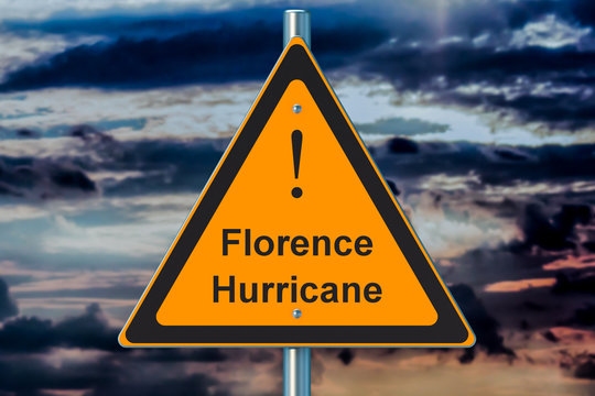 Hurricane Florence concept, 3D rendering
