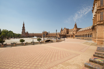 Plaza de Espana in Seville, Andalusia,Spain - obrazy, fototapety, plakaty