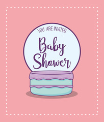 baby shower card with cake