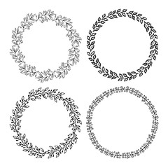 Hand drawn vector illustration - Laurels and wreaths. Design elements for invitations, greeting cards, quotes, blogs, posters and more. Perfect For Wedding Frames.