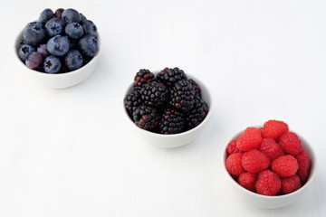 fresh berries on white background