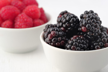 fresh berries on white background