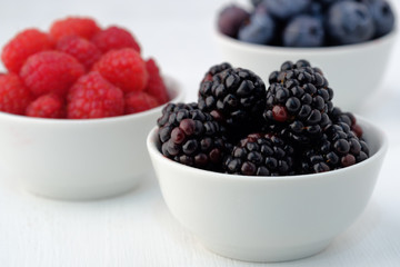 fresh berries on white background