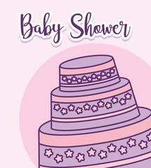 baby shower card with cake
